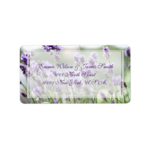 Custom Lavender Bohemische Wedding Address Labels Adressaufkleber
