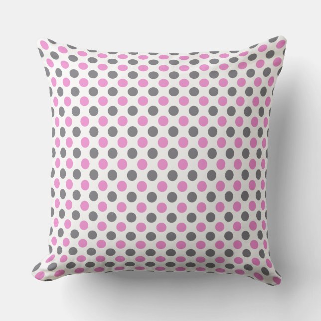 Custom Lavender Gray Polka Dot - Kleine Dose Pillo Kissen (Vorderseite)