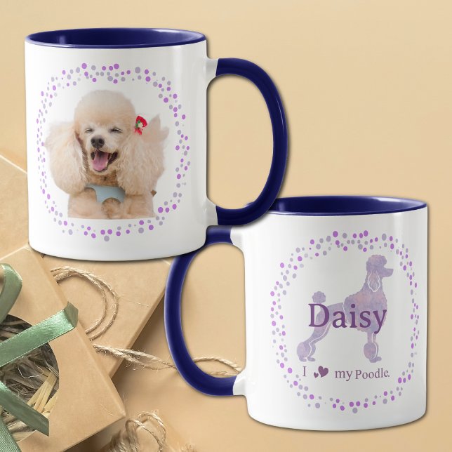 Custom Lavender Poodle Mug Photo Personalized Tasse (Von Creator hochgeladen)