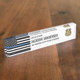 Custom Law Enforcement Officer Police Department Namensplakette