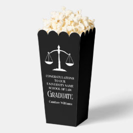Custom Law School Black Graduation Party Popcorn Geschenkschachtel