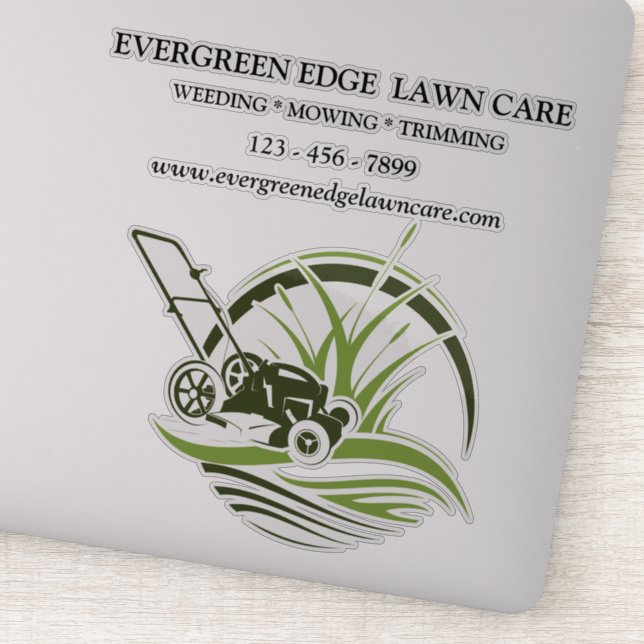 Custom Lawn Care Vinyl Aufkleber (Detail)