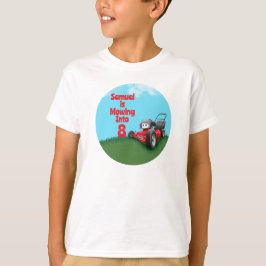 Custom Lawn Mower Kid's Birthday T-Shirt