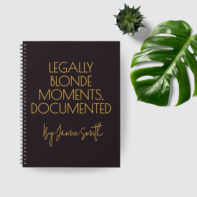 Custom Legally Blonde Journal Gift for Attorneys Notizbuch (Custom Legal Journal — Law School Graduation Gift, Lawyer Office Notebook, Funny Legal Gift for Her)