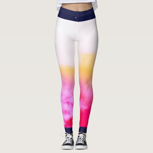 Custom Leggings NIGHT SKY AND DAYBREAK (Vorderseite)
