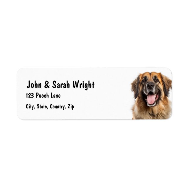 Custom Leonburger Dog Address Label (Vorne)