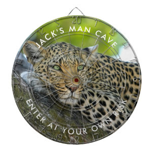 Custom Leopard Foto Dart Board Dartscheibe