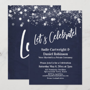 Custom Let's Celebrate Navy Empfang Einladung