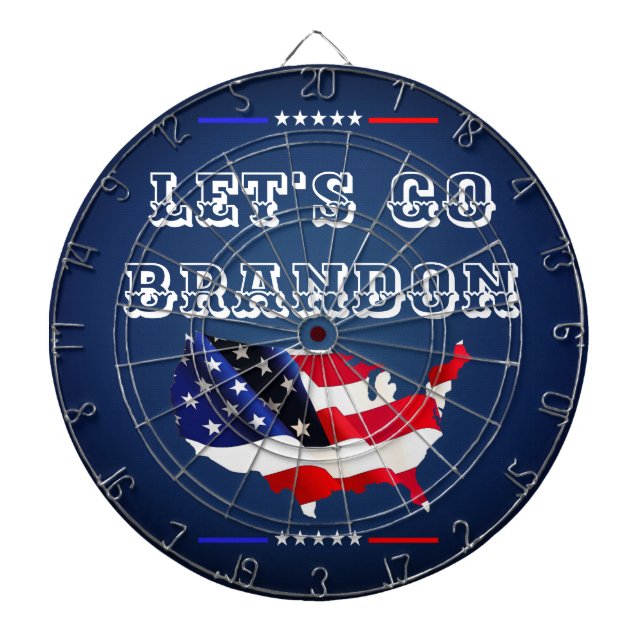 Custom LET'S GO BRANDON Trump 2024 Patriotische Fl Dartscheibe (vorne)