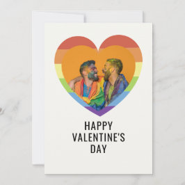 CUSTOM LGBT Valentinstag Elegantes Herz Foto Feiertagskarte