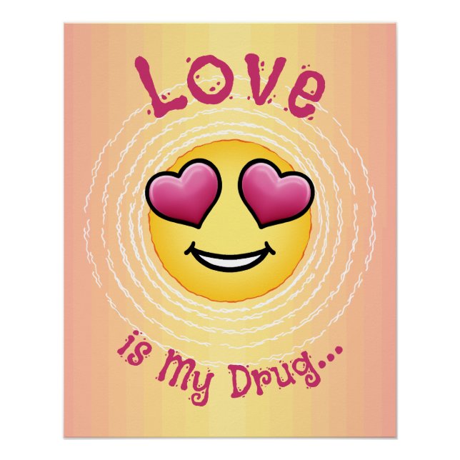 Custom Liebe Eyes Emoji Poster (Vorderseite)