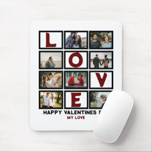 Custom Liebe Happy Valentines Tag 8 FotoCollage Mousepad