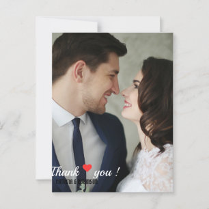 Custom Liebe Heart Wedding Foto Postkarte