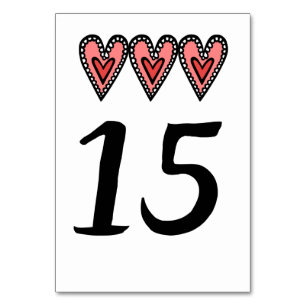 Custom Liebe Heart Wedding Tischnummer