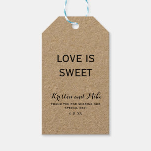 Custom Liebe ist Sweet Wedding Geschenkanhänger