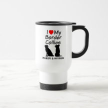 Custom Liebe My Two Border Collie Dogs Tasse