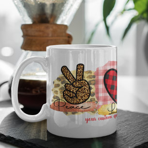 Custom Liebe Peace Dackel Valentinstag Hund Kaffeetasse