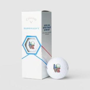 Custom Liebe Split Muster Weihnachtsgeschenk Golfball