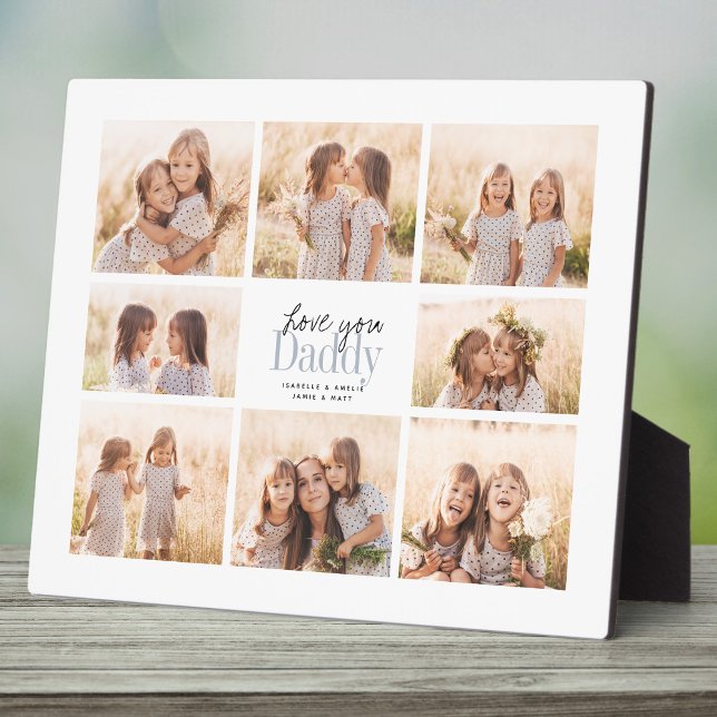Custom Liebe You Daddy Vathers Day Foto Collage Fotoplatte (Von Creator hochgeladen)