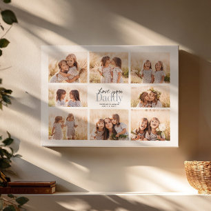 Custom Liebe You Daddy Vathers Day Foto Collage Leinwanddruck