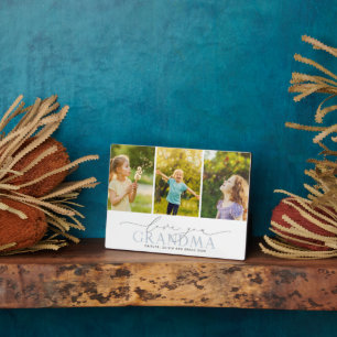 Custom Liebe You Oma 3 Foto Collage Plaque Fotoplatte