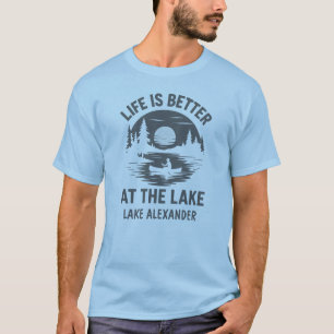 Custom Life is better at Lake Silhouette Canoe T-Shirt