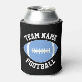 Custom Light Blue Football Team Name Personalisier Dosenkühler