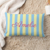 Custom Light Blue, Yellow & Pink Striped 