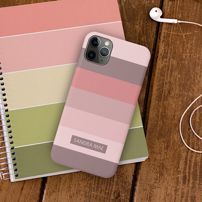 Custom Light Mauve Taupe Blush Pink Art Strips Case-Mate iPhone Hülle (Von Creator hochgeladen)