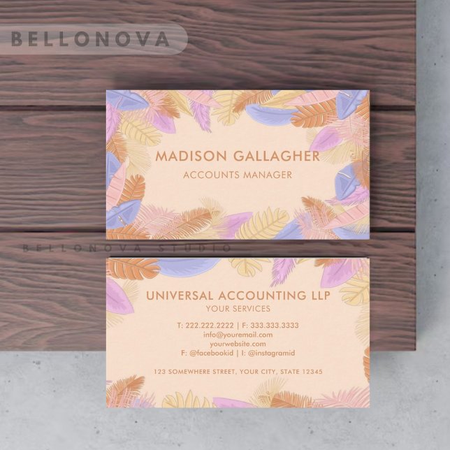 Custom Light Pink Frizzle Ästhetik Beruflich Visitenkarte (Custom Light Pink Frizzle Aesthetic Professional Business Card)