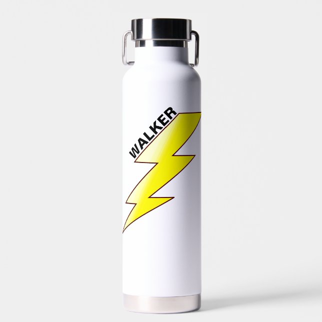 Custom Lightning Bolt for Boys - Personalized Name Trinkflasche (Vorne)