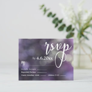 Custom Lila Bokeh Light & Typografie 32 UAWG Postkarte