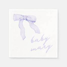 Custom Lila Bow Baby Dusche Napkins Serviette