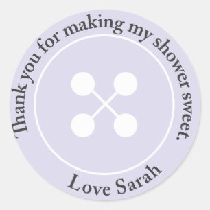 Custom   Lila Button Baby Showsticker Runder Aufkleber