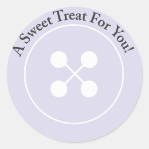 Custom   Lila Button Baby Showsticker Runder Aufkleber