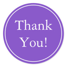 Custom Lila Dankeschön an Stickers & Gefallen Labe