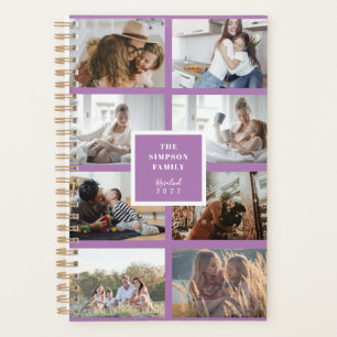 Custom Lila Lavender INSTA Family Foto Collage Planer