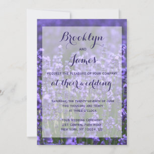 Custom Lila Lavender Wedding Einladungen