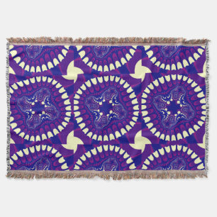 Custom Lila Morning Glory Blume Throw Blanket Decke