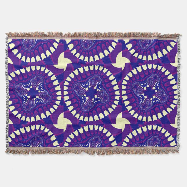 Custom Lila Morning Glory Blume Throw Blanket Decke (Vorderseite)