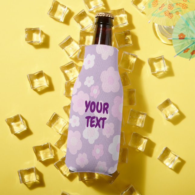 CUSTOM Lila Pink Daisies Niedliche farbenfrohe Blü Flaschenkühler (In Situ Sommer)