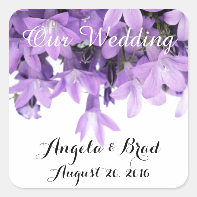 Custom Lilac Wedding Umschlag Aufkleber Stickers (Vorderseite)