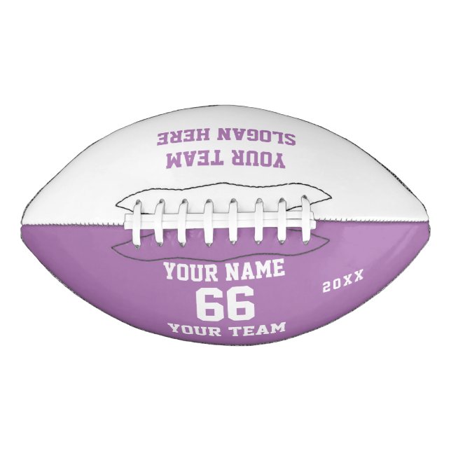 Custom liliaball Football mit Name, Nummer, Team (Vorderseite)