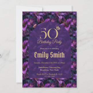 Custom Lilies Petal 20Th Birthday Einladung