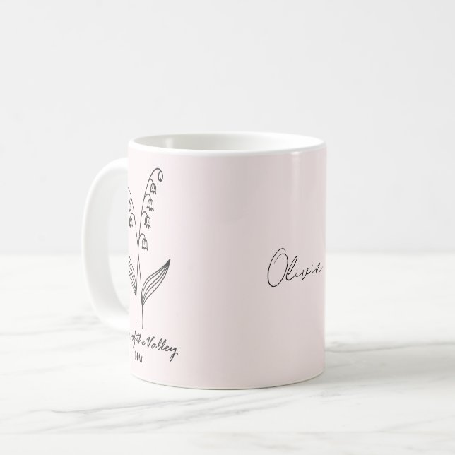 Custom Lily of the Valley Individuelle Name Tasse (Vorderseite Links)