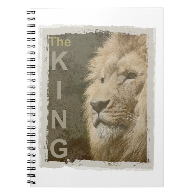 Custom Lion Head of King Pop Art Picture Notizblock (Vorderseite)