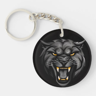 Custom Lion Head Schlüsselanhänger - Fierce Black