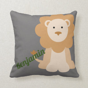 Custom Lion Throw Pillow Kissen