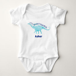 Custom Little Brontosaurus Dinosaur Baby Brother Baby Strampler