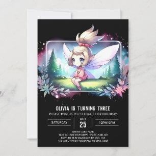 Custom Little Fairy Birthday Einladung